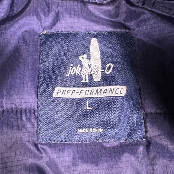 Johnnie-O Prep-Formance Full Zip Vest Men’s Size Large Green Blue JMVT1040 - Picture 7 of 9